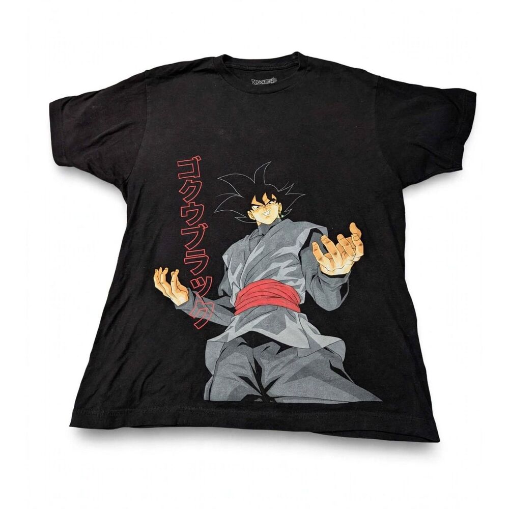 Dragon Ball Super Goku Black Graphic T-Shirt Mens Large Black Toei Anime Tee